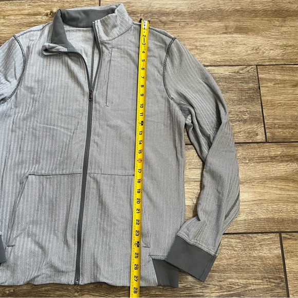 Lululemon PrePost Jacket Size Large  Heathered Herringbone Gray - Picture 12 of 14